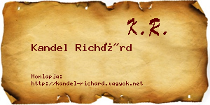 Kandel Richárd névjegykártya